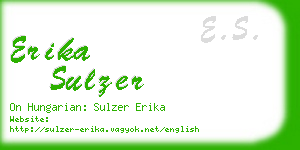 erika sulzer business card